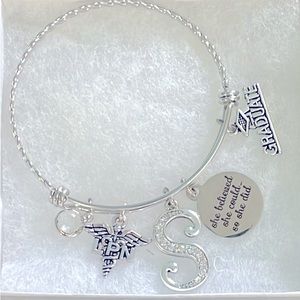 NEW!! S initial LPN Charm bracelet.